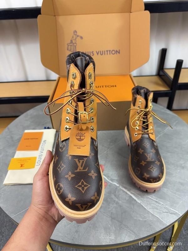 Timberland x LV Monogram Ankle Boots Waterproof Suede Leather - LY00380