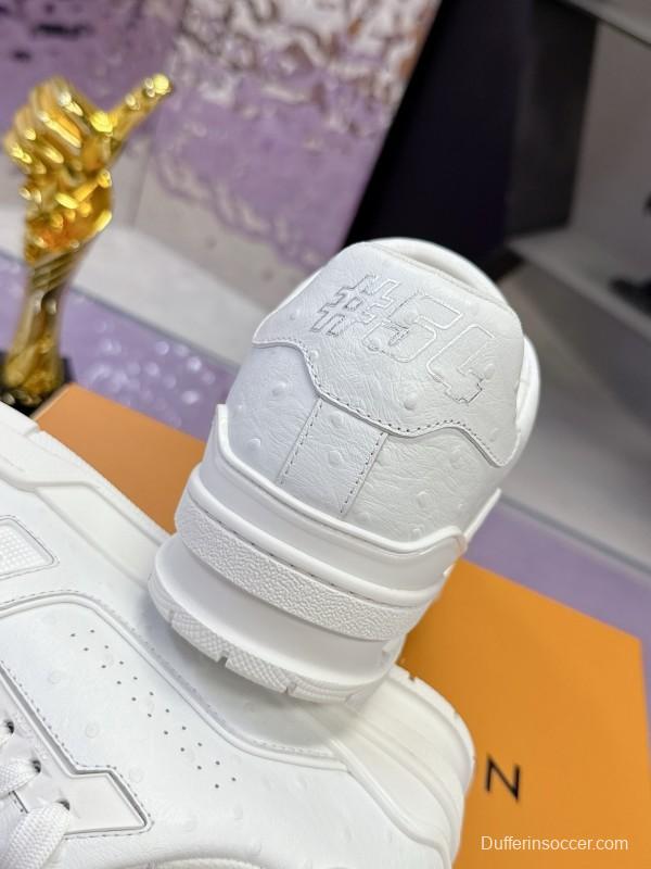 Louis Vuitton LV Trainer Maxi Sneakers Series with Ostrich Pattern - AS00400