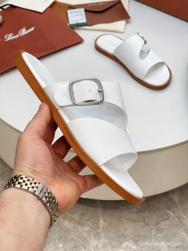 Loro Piana Men's Spring/Summer 2025 Casual Sandals with High-Quality Stitching - AS00250