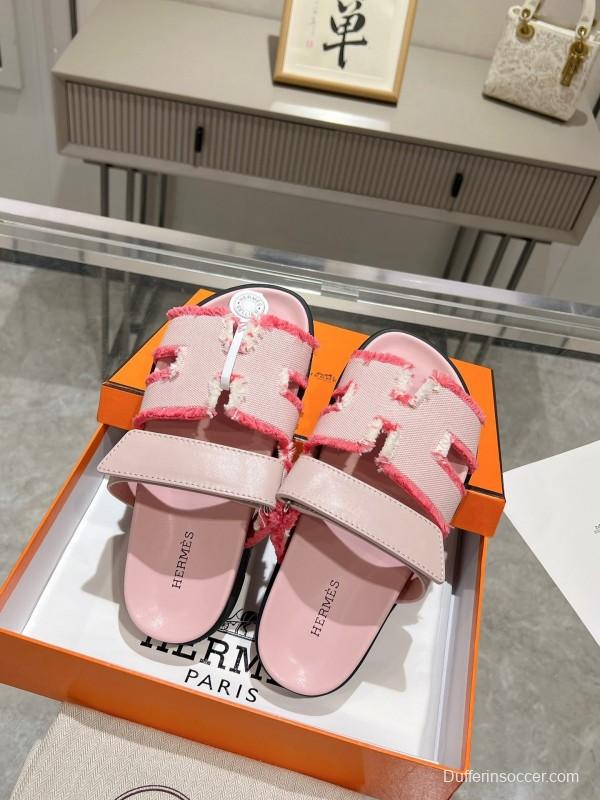 H Sandals 2025SS Latest Official Weaving Tassel Slides - LY00270