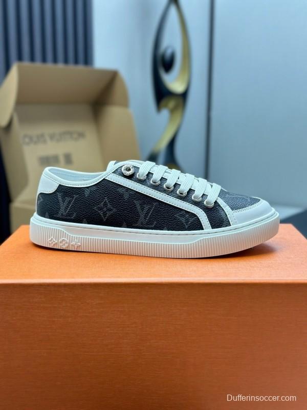 Louis Vuitton Time Out Series Animal Print Casual White Sneakers - AS00260