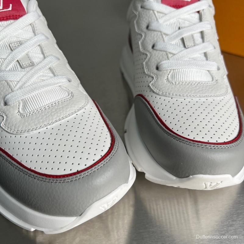 Lv Classic Leather Round Toe Lace-Up Low Top Casual Shoes for Men - YC