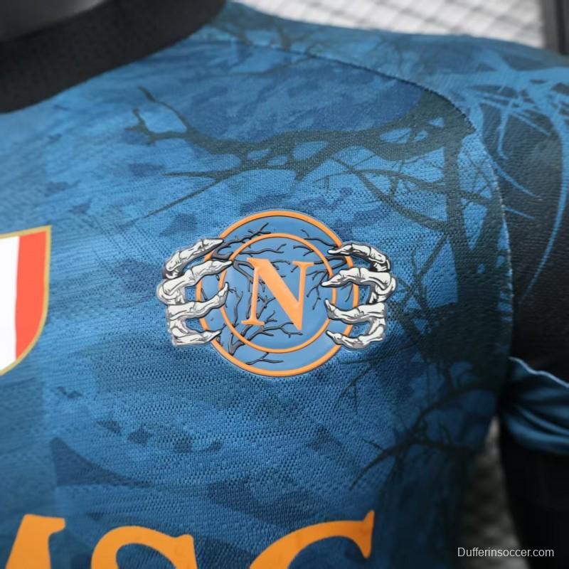 Player Version 25/26 Napoli Halloween Blue Jersey-Glow In Dark