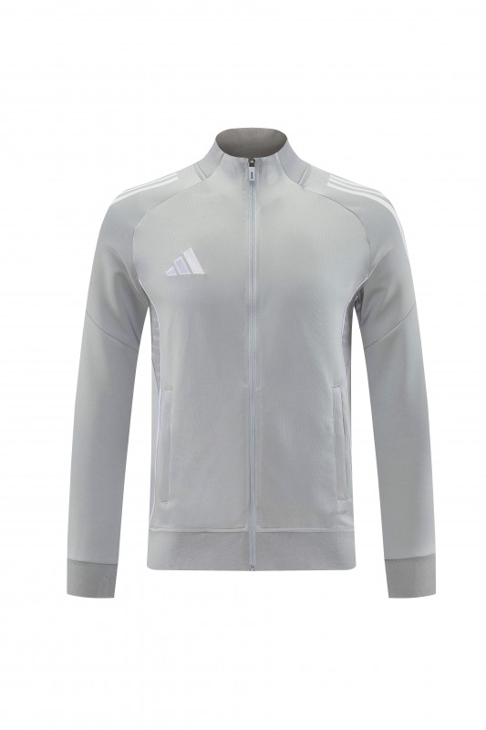 2025 Adidas Grey Full Zipper Jacket+Long Pants