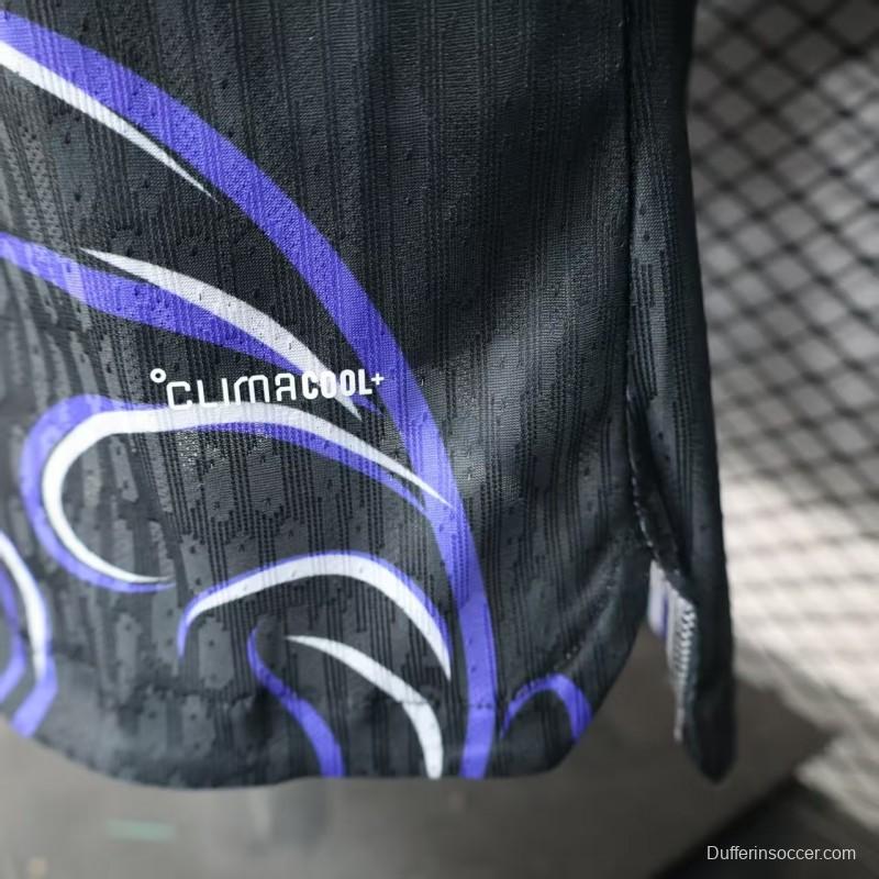 Player Version 2026 Argentina Third Black with Artistic Swirl Pattern Jersey