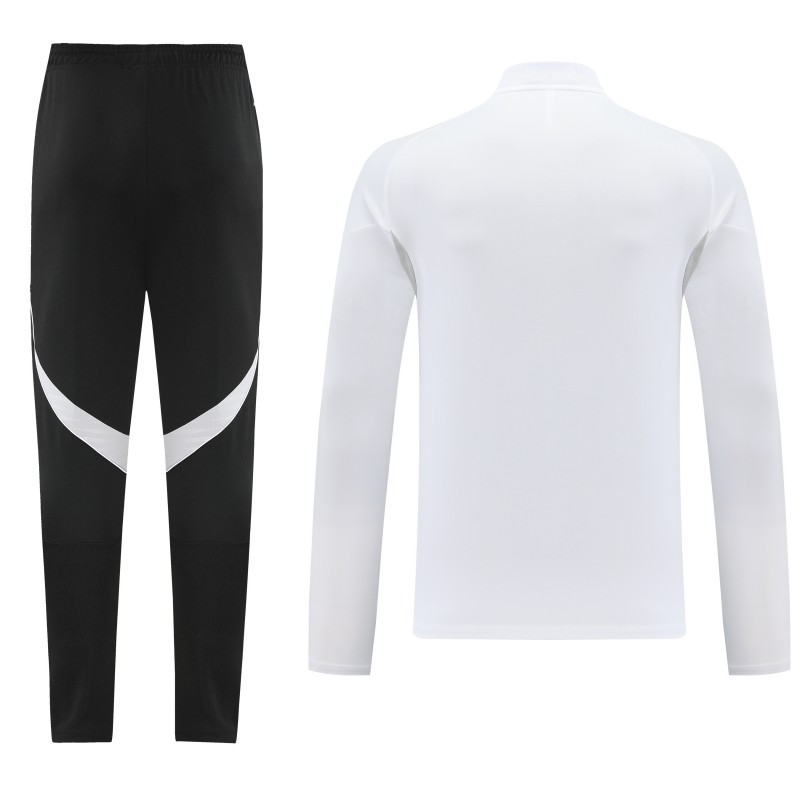 25/26  Adidas White Full zipper Jacket Tracksuit+ long pants