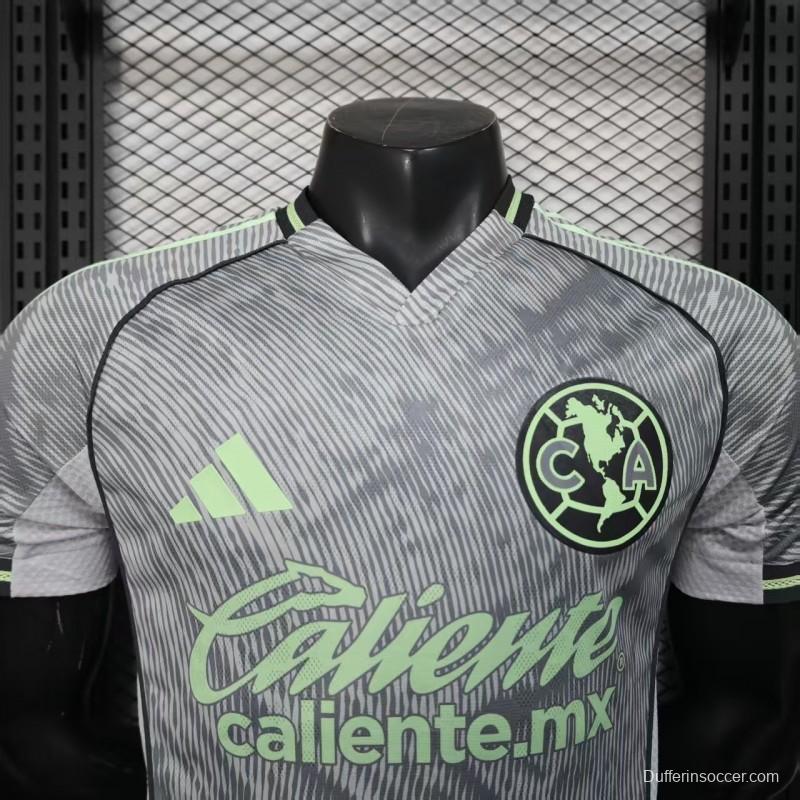 25/26 Player Version  Club América Third Gray Neon Green Jersey