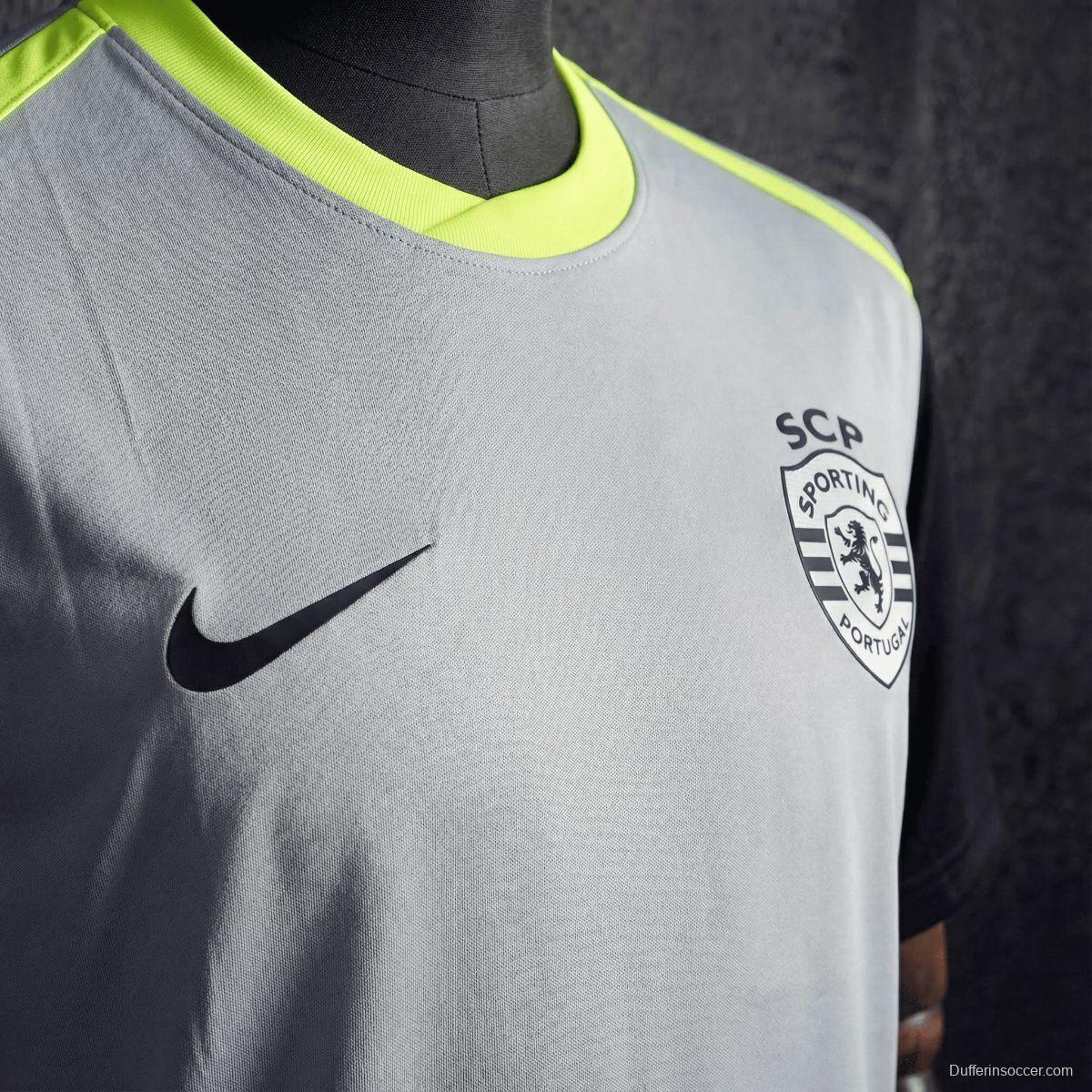 25/26 Sporting Lisbon Training Jersey Gray Jersey
