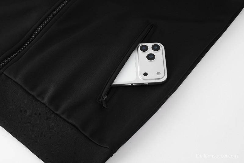 2026 Adidas Black Full Zipper Jacket + Long Pants