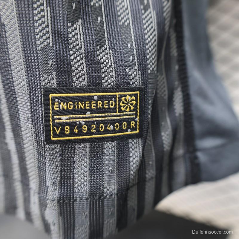 Player Version PSG 25/26 Paris Saint-Germain Black with Grey  Long Sleeve Jersey