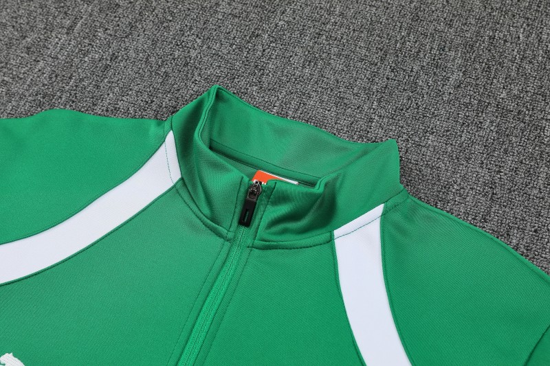 26/27 Senegal Green & White  Full Zipper Jacket Tracksuit + Long Pants
