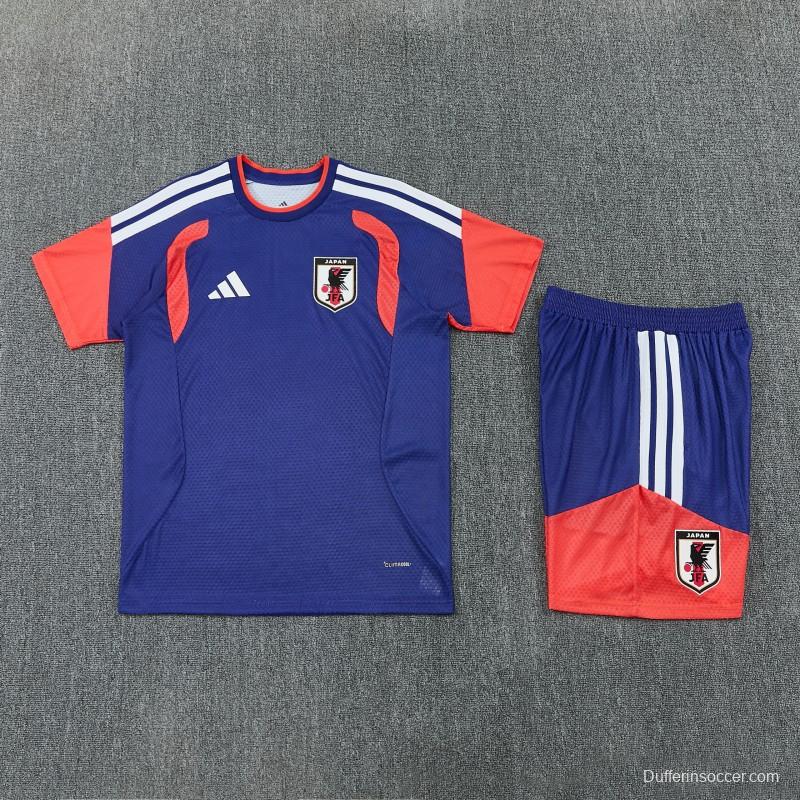 26/27 Japan  Blue  Short Sleeve+Soccer Shorts