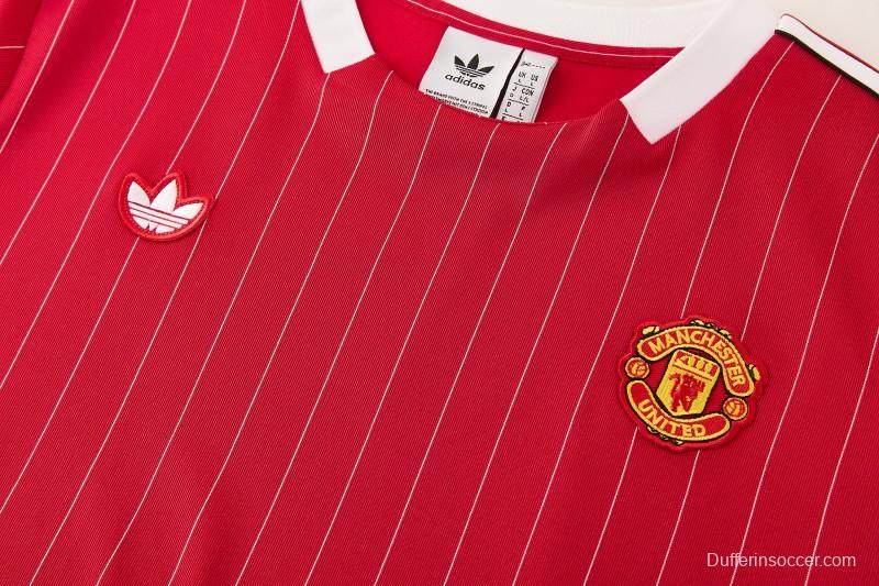26/27  Manchester United Red Short Sleeve+Soccer Shorts