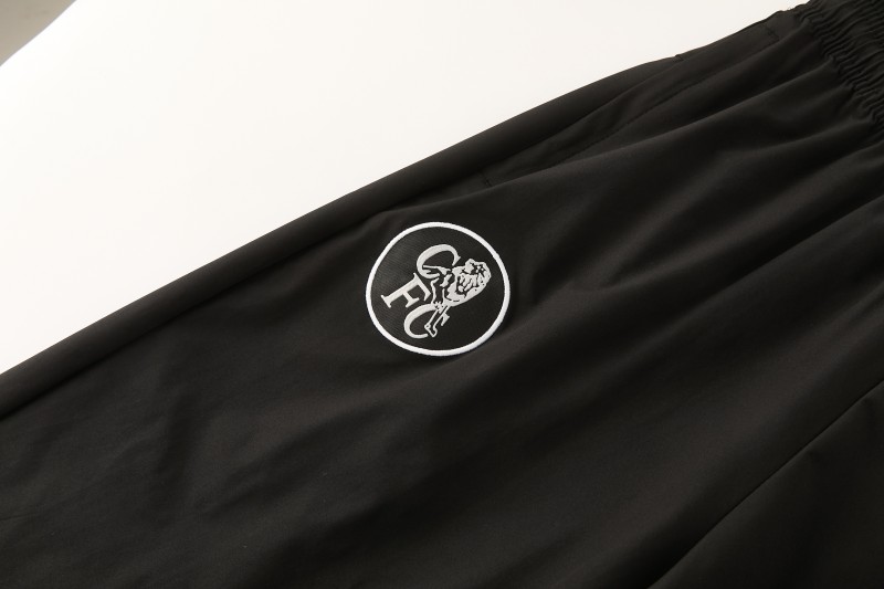 26/27 Chelsea Black Full Zipper Hooded Jacket Tracksuit + Long Pants