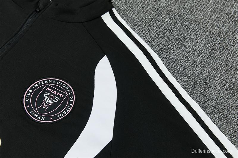 2026 Inter Miami CF Black & White Half Zipper Jacket Tracksuit + Long Pants