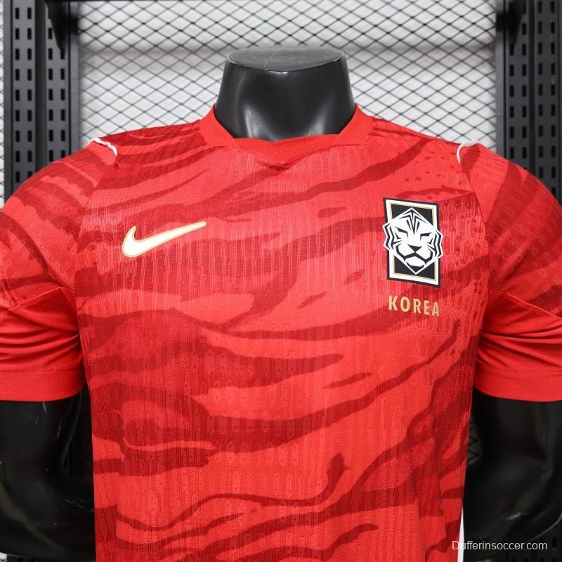 Player Version 2026 South Korea  Red  Home Jersey