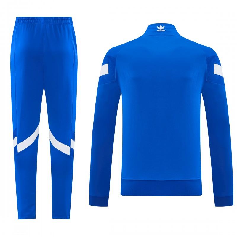 2026/27 Adidas Originals Blue Full Zipper Jacket Tracksuit + Long Pants