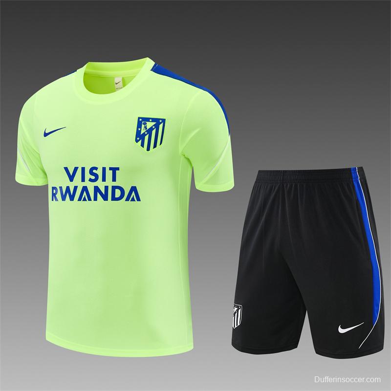 2026 Atletico Madrid Fluorescent Green Short Sleeve+Soccer Shorts