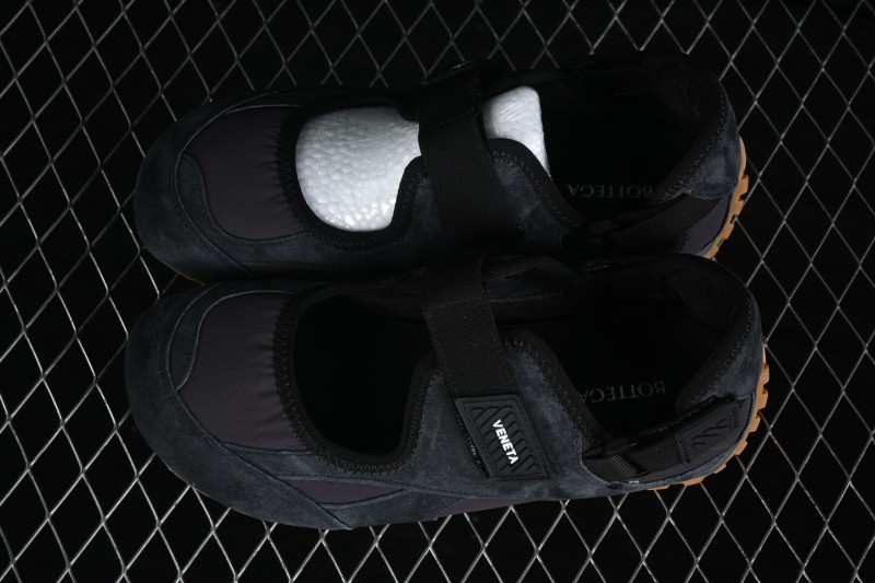 Bottega Veneta Orbit Flash Suede Round-Toe Mary Jane Low-Top Lifestyle Sneakers - AJE5