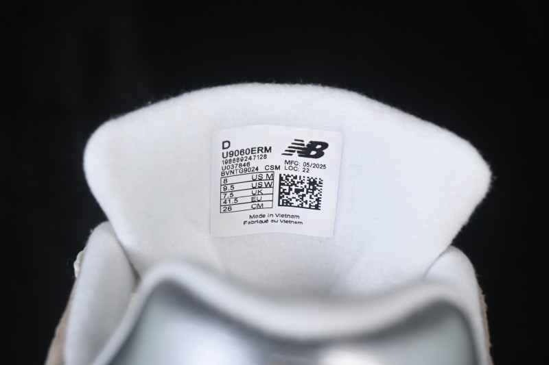 New Balance 9060 Retro Running Shoes with Mesh and Suede Upper - U9060ERM
