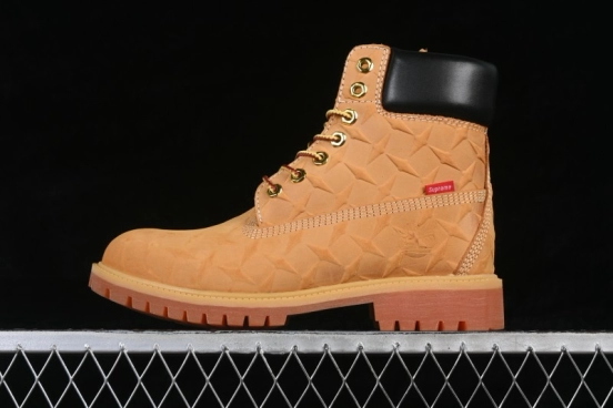 Timberland Premium 6-Inch Waterproof Leather Boots with Thick Sole and Collaborative Design - TB010061713