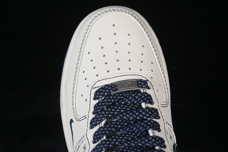 Nike Air Force 1 '07 Low Louis Vuitton Collaboration Deep Blue Classic Monogram Casual Sneakers - HH7518-078