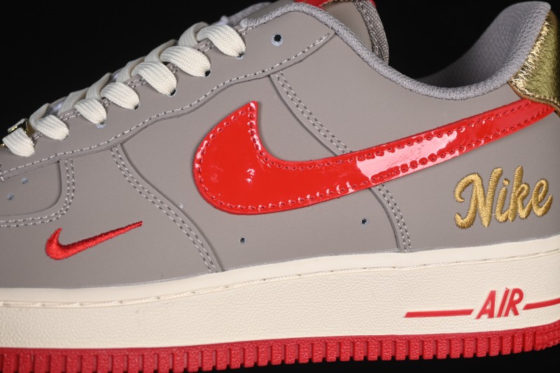 Nike Air Force 1 '07 Low Casual Sneakers with Tumbled Leather Upper and Cushioned Sole - NH0601-527
