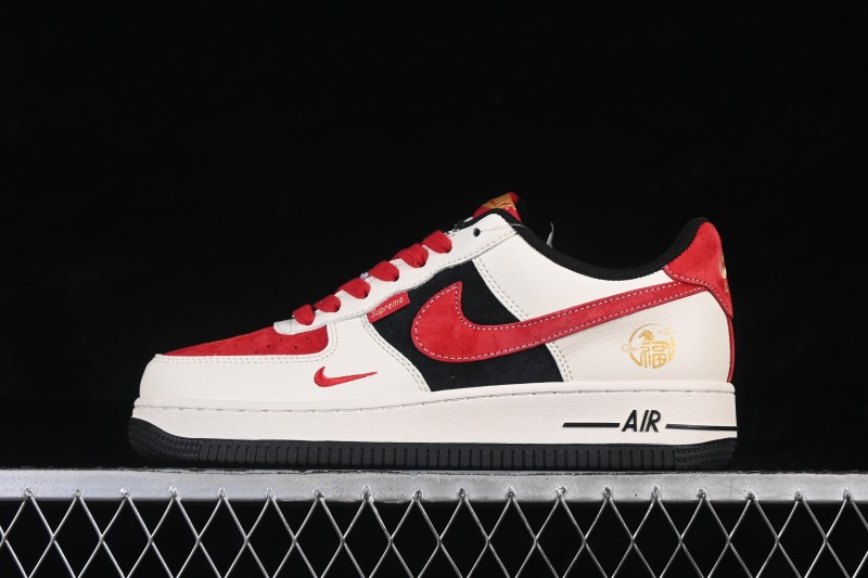 Nike Air Force 1 '07 Low Lunar New Year Red and Black Fortune Low-Top Casual Sneakers - XD0028-011