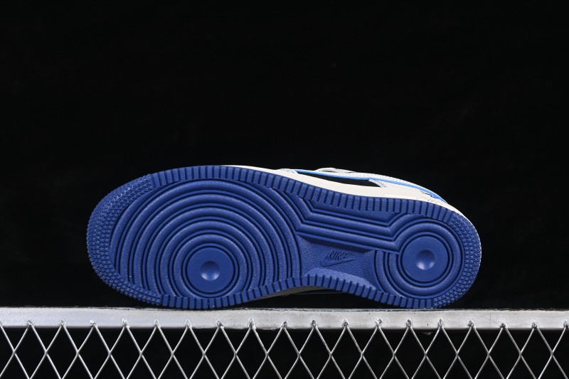 Nike Air Force 1 '07 Low Basketball Shoes with White-Black-Royal Blue Colorway - DN1688-811