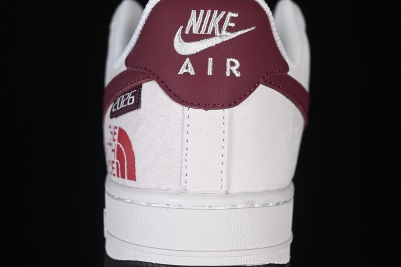 Nike Air Force 1 '07 Low Red and White Contrast Color Blocking Casual Sneakers - JP2026-138