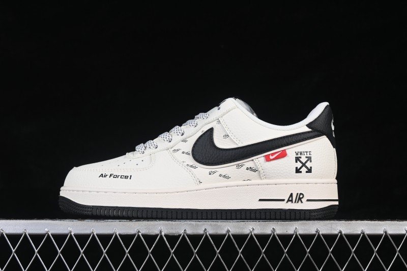 Nike Air Force 1 '07 Low Collaborative Edition Black Swoosh Casual Skateboarding Shoes - SM6668-117