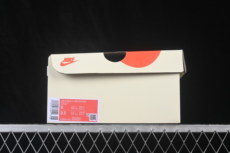 Nike Air Force 1 '07 Low Stussy Collaboration Casual Skateboarding Shoes - CZ9084-001