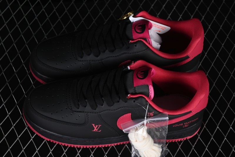 Nike Air Force 1 '07 Low Chinese New Year Edition Black and Rose Gold Basketball Sneakers - FV3694-102