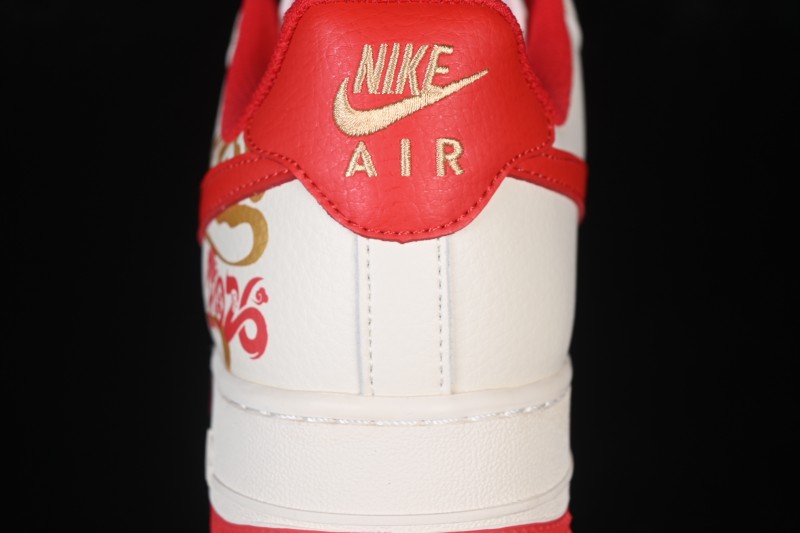 Nike Air Force 1 '07 Low Chinese New Year Limited Edition Basketball Shoes in White Wine Red - QW5288-125