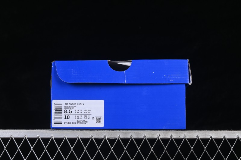 Nike Air Force 1 '07 Low Casual Sneakers with Gray and White Patterned Design - SY1388-030