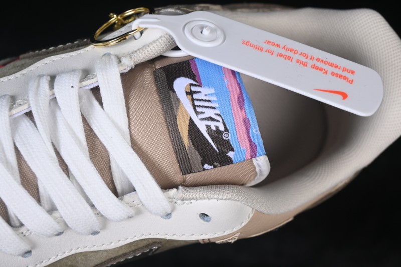 Nike Air Force 1 '07 Low Casual Skateboarding Shoes with Classic White and Green Colorway - IQ1119-088
