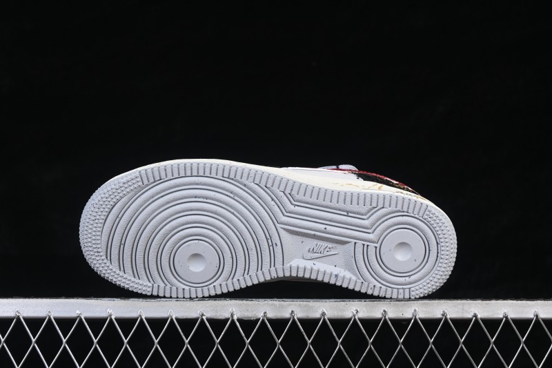 Nike Air Force 1 '07 Low Ink Pattern Fortune Hand-Painted Sneakers with Ma Year National Style Limited Edition - DX2697-111