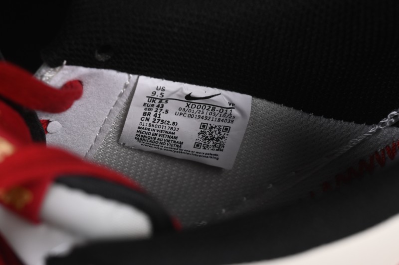 Nike Air Force 1 '07 Low Lunar New Year Red and Black Fortune Low-Top Casual Sneakers - XD0028-011