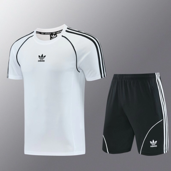 26/27 Adidas AD15 White Short Sleeve+Soccer Shorts