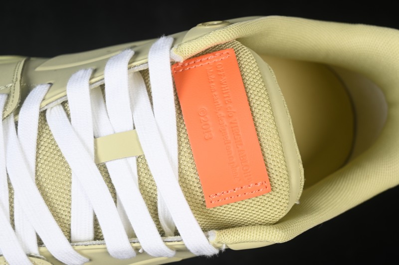 Off-White Out Of Office Low-Top Fashion Sneakers Lemon Green - AJD4