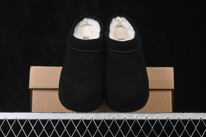 UGG Enwrap Clog Suede Comfort Low-Top Hidden Wedge Casual Lifestyle Shoes - 1180254 BLK