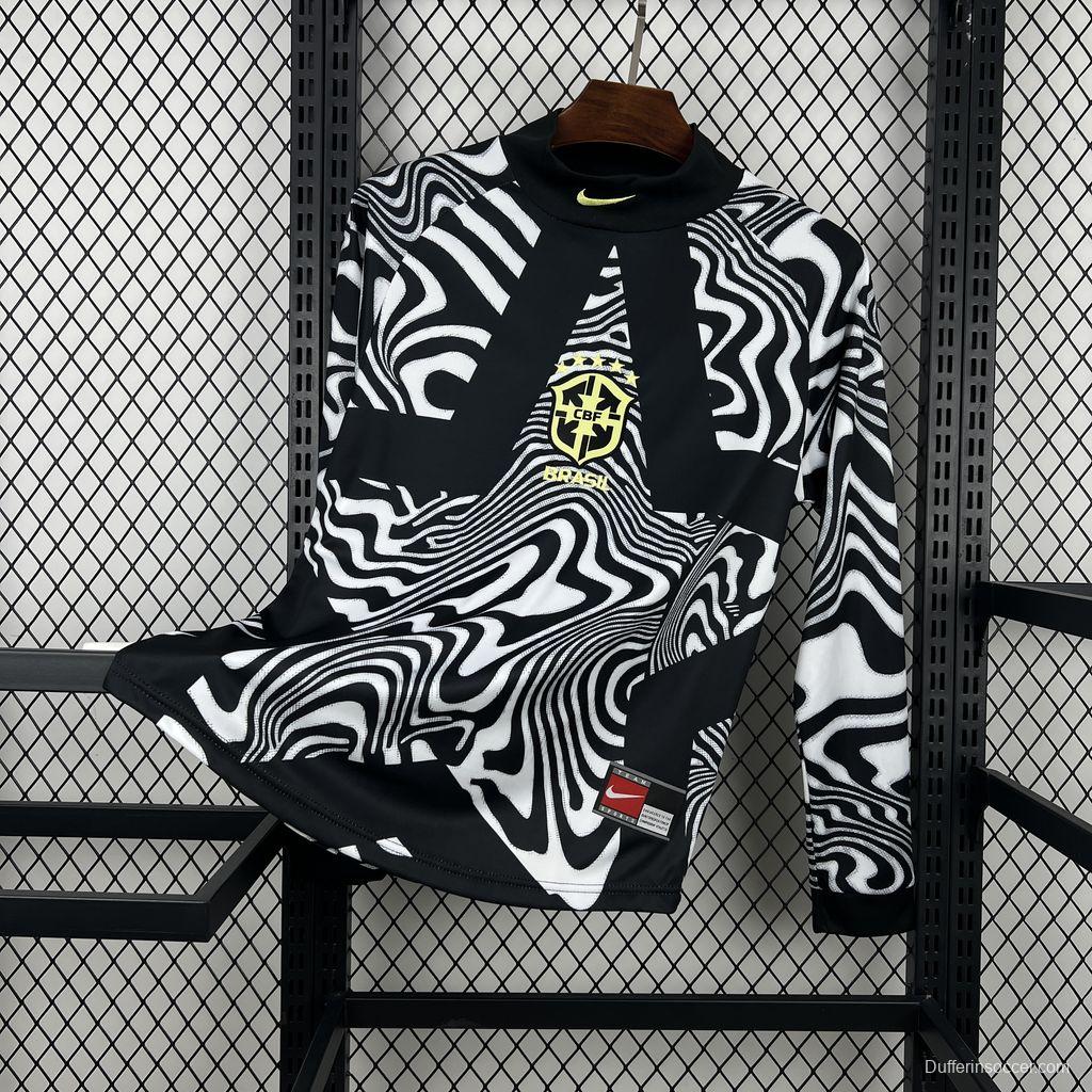 2026 Mens Brazil Hollywood Goalkeeper Long Sleeve Jersey