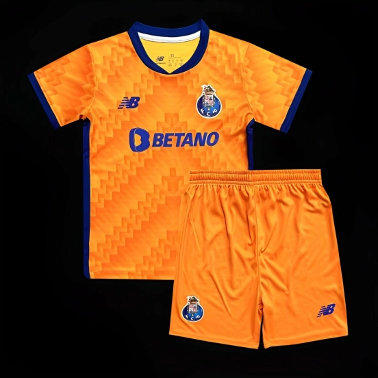 24/25 Kids Porto Away Yellow Jersey