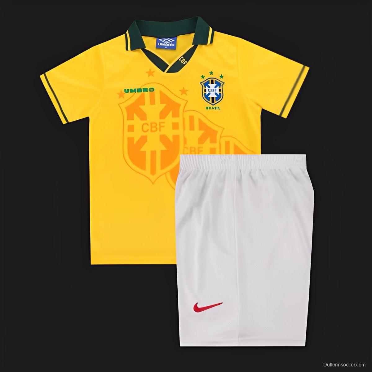 Retro Kids 1994 Brazil Home Jersey