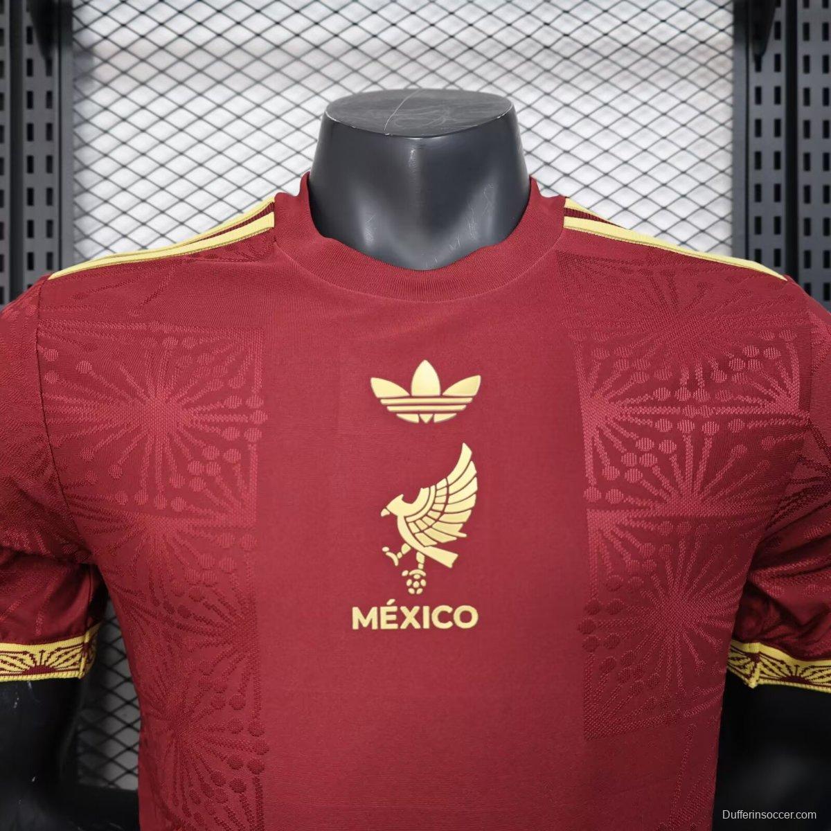 Player Version 2025 Mexico Gold Cup Wine Jersey