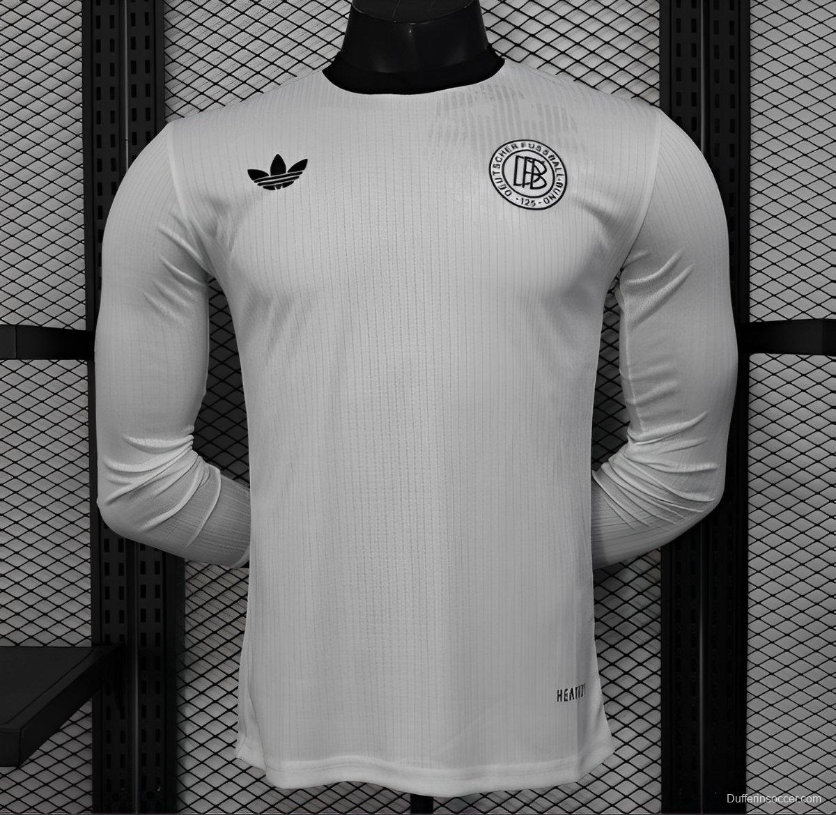 Player Version 2025 Germany Home Long Sleeve 125Th Anniversary Jersey