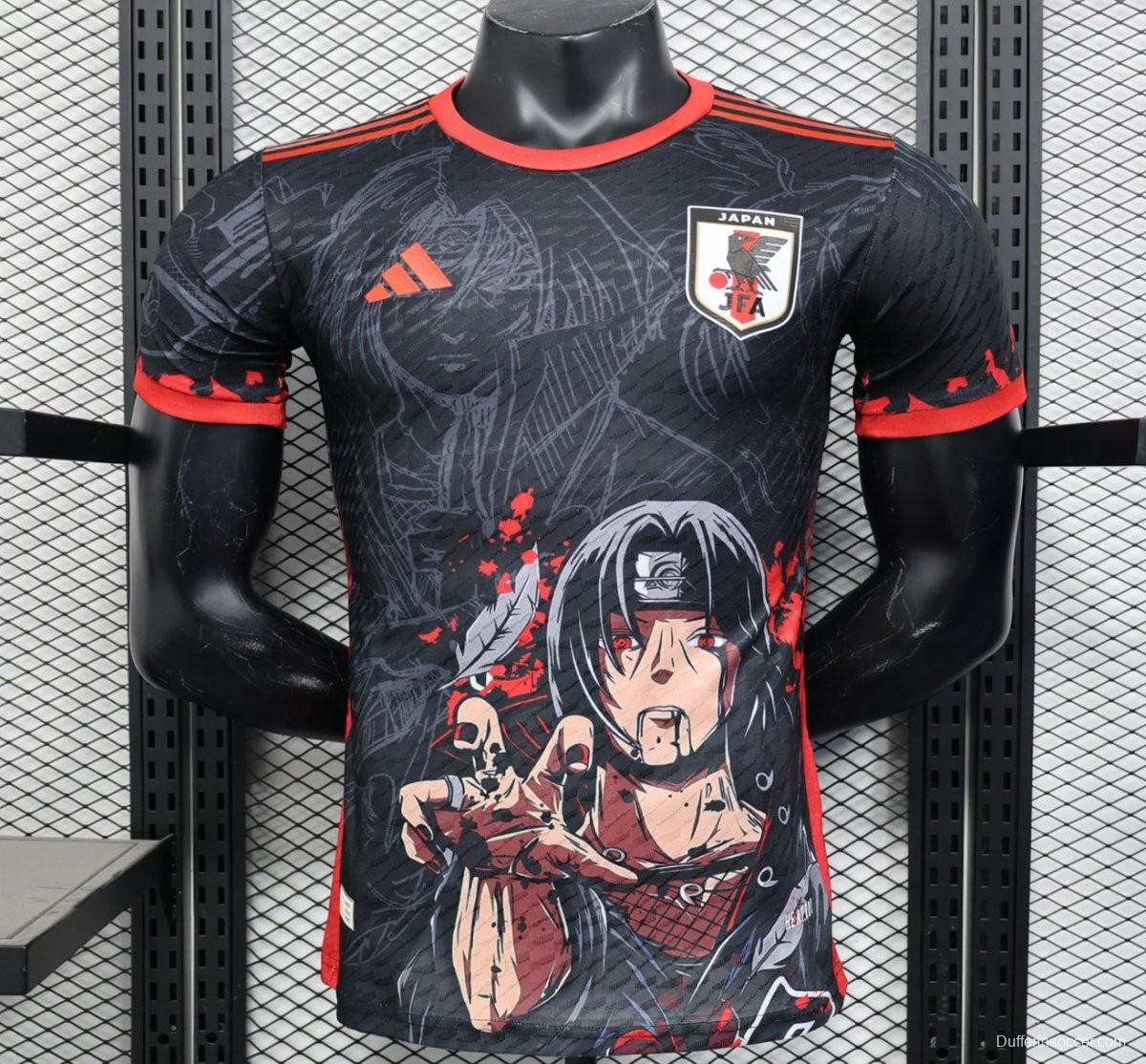 Player Version 2025 Japan National Team Black with Anime Character Design Jersey
