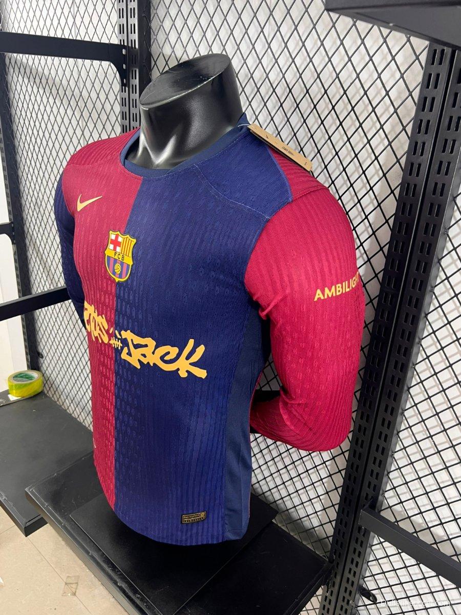 Player Version 24/25 Barcelona x Travis Scott Home Long Sleeve Jersey