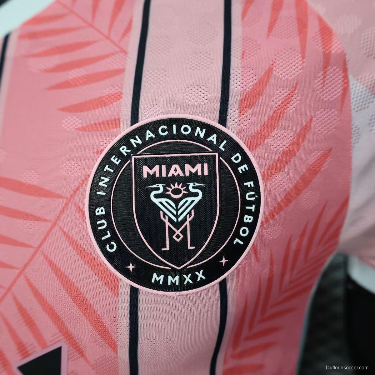 Player Version 25/26 Inter Miami CF Pink with Palm Leaf and Stripes Jersey