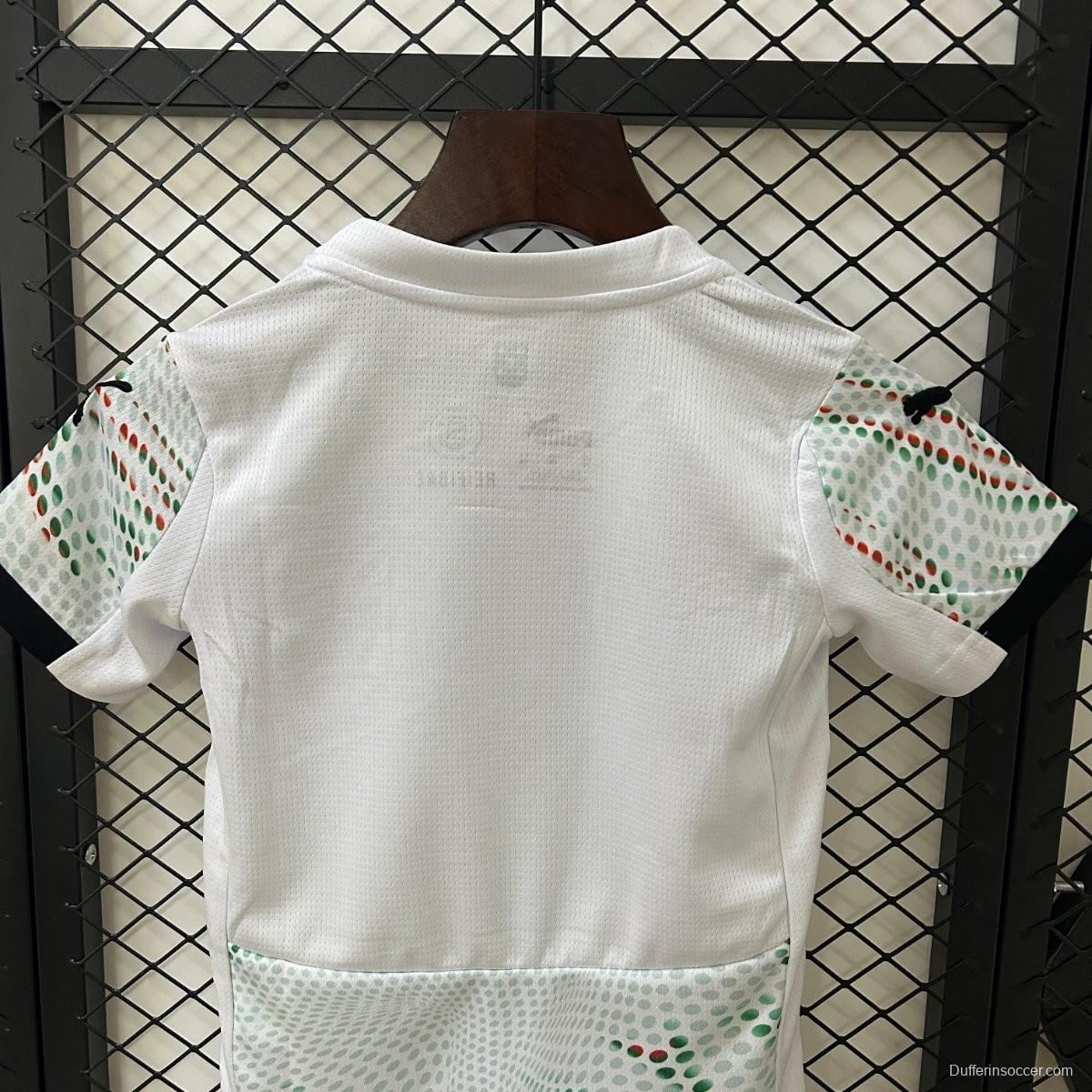 2025 Kids Portugal Away White Jersey